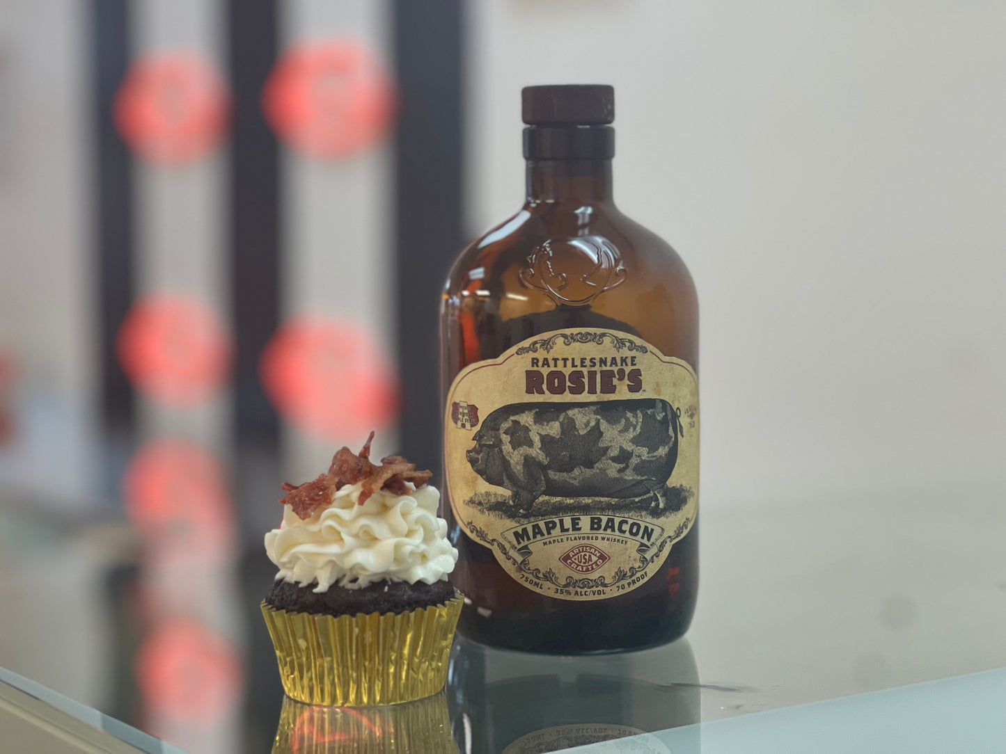 Bakery Fresh BOOZY Bacon Maple Bourbon Cupcakes